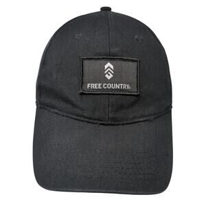Free Country Strapback Baseball Cap Black One Size Adjustable Embroidered
